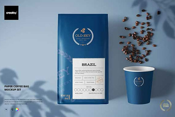 Free and Premium Photoshop, Vector Coffee Bag Mockups 32+ Format Downloads